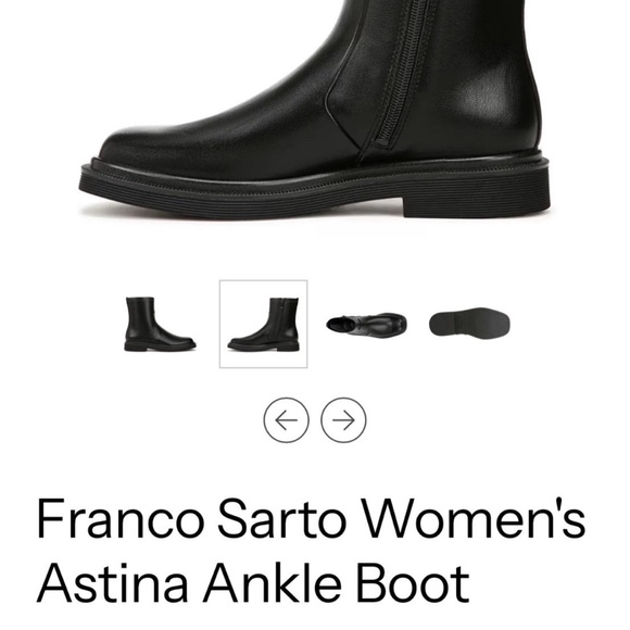 Franco Sarto Shoes - Franco Sarto Black Leather Ankle Booties